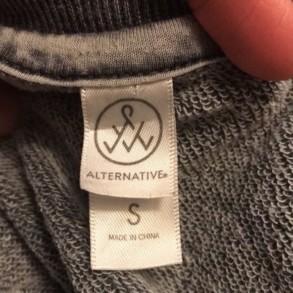 ALTERNATIVE BVI distressed sweatshirt.  Grey. Women’s size small. - Picture 6 of 7